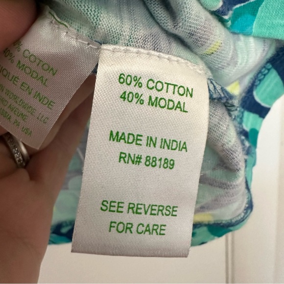 Lilly Pulitzer Del Lago Tunic Indigo Midnight Cove Tassels Women’s Medium - Picture 6 of 7